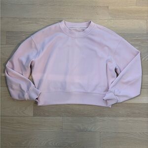 Light Pink Lululemon Cropped Crewneck
